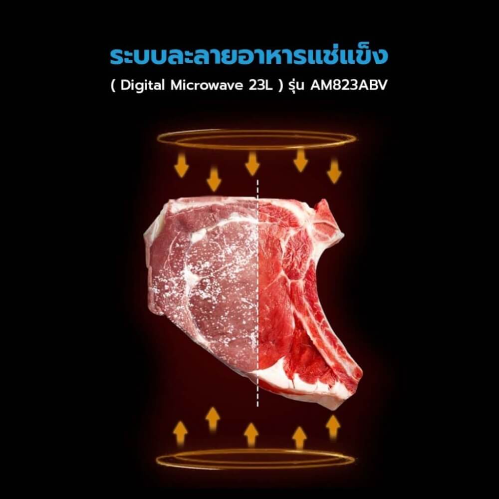 ไมโครเวฟระบบ ดิจิตอล MIDEA รุ่น AM823ABV ความจุ 23 ลิตร 800 วัตต์ สีดำ_3